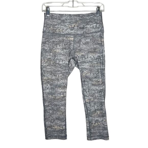 LULULEMON / Wunder Under High Rise Crop frozen vista alpine white multi / 8 - Picture 1 of 6